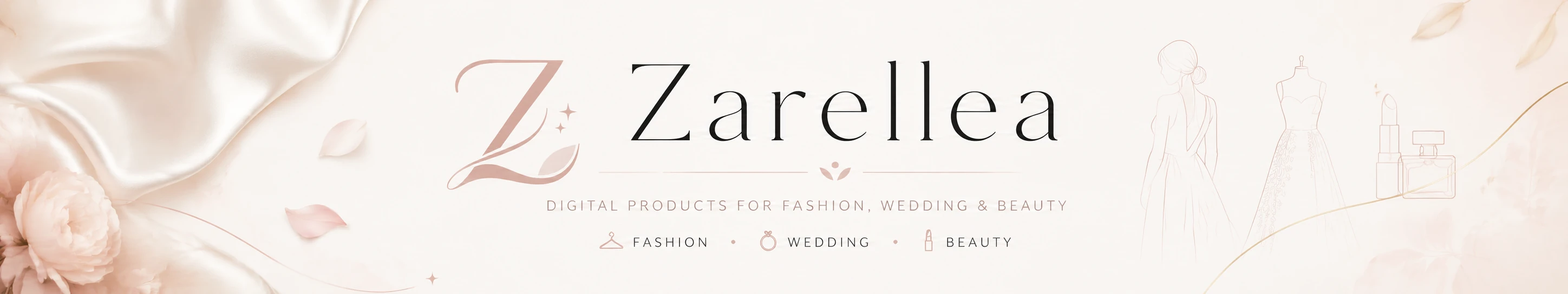 Zarellea. Digital products for fashion, wedding and beauty.