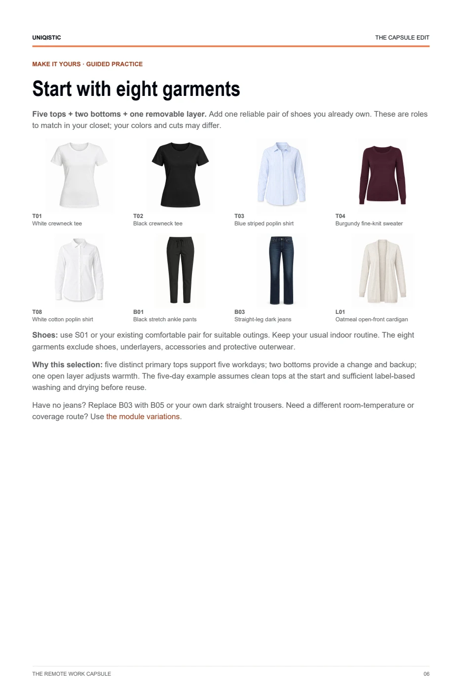 Preview of page 6, the eight-garment starter
