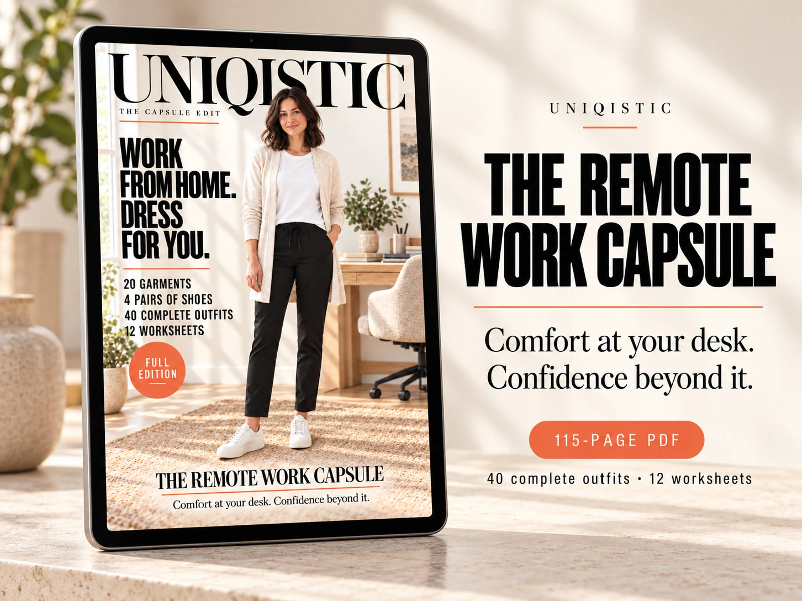 The Remote Work Capsule wardrobe guide by UNIQISTIC